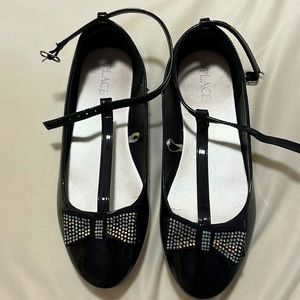 Black Bow Sparkle Fancy Shoes